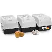 Novaliv 3x Mittel 5L Kartoffelbox weiß Vorratsbehälter Aufbewahrungsdose Küchen Aufbewahrungsbehälter