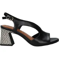 Tamaris Damen Sandalette mit Slingback und gemustertem Blockabsatz 1-28316-44, Größe:39 EU, Farbe:Schwarz