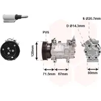 VAN WEZEL Kompressor, Klimaanlage 4300K281