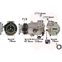 VAN WEZEL Kompressor, Klimaanlage *** IR PLUS *** 3700K606