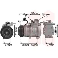 VAN WEZEL Kompressor, Klimaanlage 8300K124