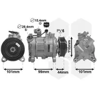 VAN WEZEL Kompressor, Klimaanlage 0600K498