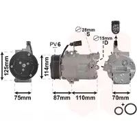 VAN WEZEL Kompressor, Klimaanlage *** IR PLUS *** 5801K705