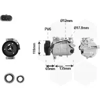 VAN WEZEL Kompressor, Klimaanlage *** IR PLUS *** 3001K722