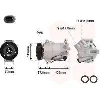 VAN WEZEL Kompressor, Klimaanlage *** IR PLUS *** 3700K496