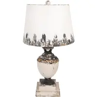 Clayre & Eef Tischlampe Ø 32x60 cm Beige Metall