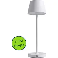 ROLF KERN Rolf-Kern Tischlampe Club Nano, weiß mit LED, kabellos, 100 Lumen / 1,2 Watt, dimmbar für außen