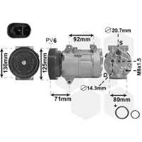 VAN WEZEL Kompressor, Klimaanlage *** IR PLUS *** 4300K441