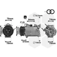 VAN WEZEL Kompressor, Klimaanlage *** IR PLUS *** 1800K587
