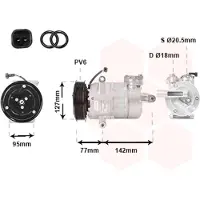 VAN WEZEL Kompressor, Klimaanlage 1800K469