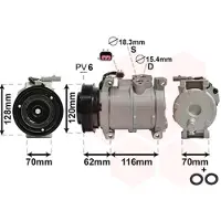 VAN WEZEL Kompressor, Klimaanlage *** IR PLUS *** 0700K109