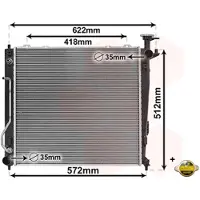VAN WEZEL 83012703 Kühler Wasserkühler Motorkühler für KIA SORENTO II (XM) SORENTO II Kasten/SUV (XM)