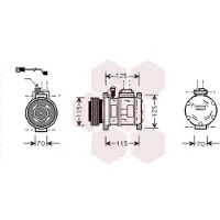 VAN WEZEL Kompressor, Klimaanlage 0600K066