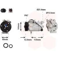 VAN WEZEL Kompressor, Klimaanlage *** IR PLUS *** 4300K630