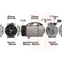 VAN WEZEL Kompressor, Klimaanlage *** IR PLUS *** 1800K416