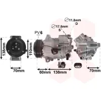 VAN WEZEL Kompressor, Klimaanlage 3700K616