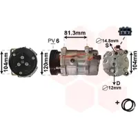 VAN WEZEL Kompressor, Klimaanlage *** IR PLUS *** 5800K172