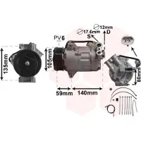 VAN WEZEL Kompressor, Klimaanlage *** IR PLUS *** 3700K437