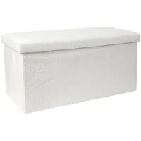 Home Deco Factory Aufbewahrungsbank in Weiß - (B)76 x (H)38 x (T)38 cm - onesize