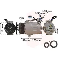 VAN WEZEL Kompressor, Klimaanlage *** IR PLUS *** 3700K438