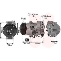 VAN WEZEL Kompressor, Klimaanlage 3700K608