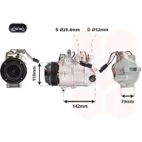 VAN WEZEL 3000K676 6SBU16 Klimaanlage Klimakompressor PAG 46 R134a passend für MERCEDES-BENZ C-Klasse Limousine (W204) C-Klasse T-modell (S204) GLK