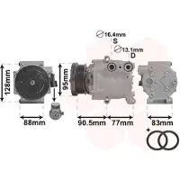VAN WEZEL Kompressor, Klimaanlage *** IR PLUS *** 1800K434