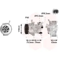 VAN WEZEL 5300K720 5TSE10C Klimaanlage Klimakompressor PAG 46 für TOYOTA Auris Kombi (E18) AURIS (NZE18, ZRE18) Corolla Limousine (E18, ZRE1)