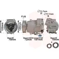 VAN WEZEL Kompressor, Klimaanlage *** IR PLUS *** 3700K595