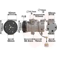 VAN WEZEL Kompressor, Klimaanlage 2700K251