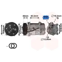 VAN WEZEL Kompressor, Klimaanlage *** IR PLUS *** 5800K050