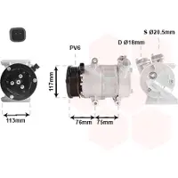 VAN WEZEL Kompressor, Klimaanlage 0200K185
