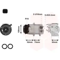 VAN WEZEL Kompressor, Klimaanlage *** IR PLUS *** 1800K415