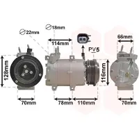 VAN WEZEL Kompressor, Klimaanlage 1801K711