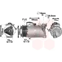 VAN WEZEL Kompressor, Klimaanlage *** IR PLUS *** 1800K482