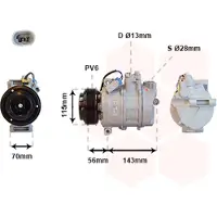 VAN WEZEL Kompressor, Klimaanlage 3700K357