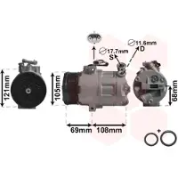 VAN WEZEL Kompressor, Klimaanlage *** IR PLUS *** 3700K358