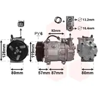 VAN WEZEL Kompressor, Klimaanlage *** IR PLUS *** 1800K468