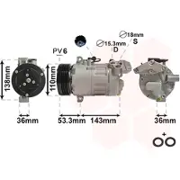 VAN WEZEL Kompressor, Klimaanlage *** IR PLUS *** 0600K321