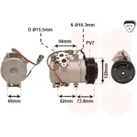VAN WEZEL Kompressor, Klimaanlage 5300K726