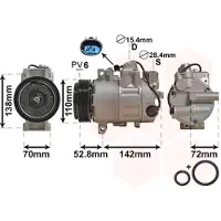 VAN WEZEL Kompressor, Klimaanlage *** IR PLUS *** 0600K415