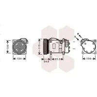 VAN WEZEL Kompressor, Klimaanlage 5800K281
