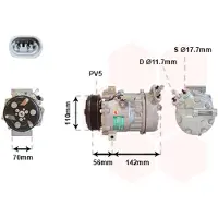 VAN WEZEL Kompressor, Klimaanlage 3700K449