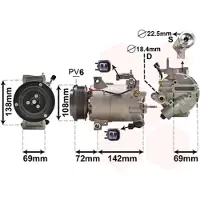 VAN WEZEL Kompressor, Klimaanlage 1800K603