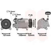 VAN WEZEL Kompressor, Klimaanlage 0600K566
