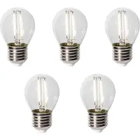 LUEDD 5er-Set E27 LED-Lampen P45 Dämmerungssensor 3W 250 lm 3000K