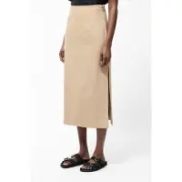 French Connection Linen Column Midi Skirt Incense Größe: 16 | Midiröcke Outlet | Damen | Weiß