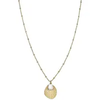 Rosefield JSPNG-J159 Damen-Halskette Goldfarben Muschel & Perle