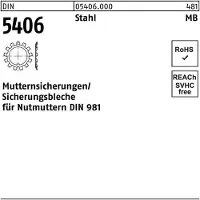 Industrial Quality Supplies Sicherungsblech DIN 5406 MB 22/M110x2 Stahl f.DIN 981
