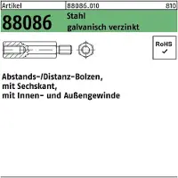 Industrial Quality Supplies Sechskantabstandsbolzen R 88086 M 5 x 25/ 10 Innen/Aussengew. Stahl gal Zn